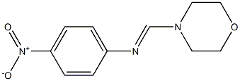 N-(Morpholinomethylene)-4-nitroaniline Struktur