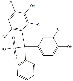 (3-Chloro-4-hydroxyphenyl)(2,4,6-trichloro-3-hydroxyphenyl)phenylmethanesulfonic acid|