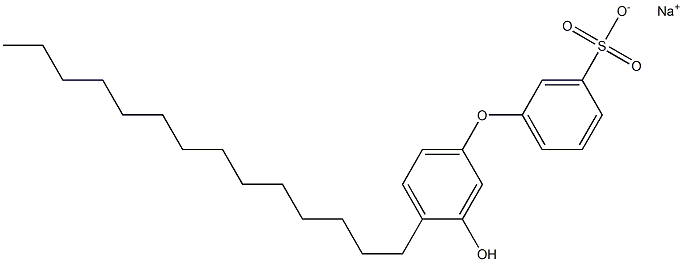 3'-ヒドロキシ-4'-テトラデシル[オキシビスベンゼン]-3-スルホン酸ナトリウム 化学構造式