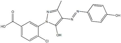 4-Chloro-3-[5-hydroxy-4-(p-hydroxyphenylazo)-3-methyl-1H-pyrazol-1-yl]benzoic acid|