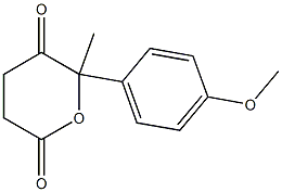 3,6-Dihydro-6-(4-methoxyphenyl)-6-methyl-2H-pyran-2,5(4H)-dione 结构式