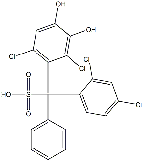 (2,4-Dichlorophenyl)(2,6-dichloro-3,4-dihydroxyphenyl)phenylmethanesulfonic acid