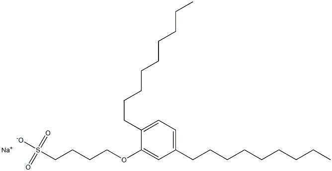 4-(2,5-Dinonylphenoxy)butane-1-sulfonic acid sodium salt,,结构式