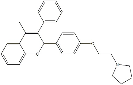 2-[4-[2-(1-Pyrrolidinyl)ethoxy]phenyl]-3-phenyl-4-methyl-2H-1-benzopyran|