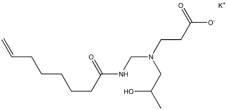 3-[N-(2-Hydroxypropyl)-N-(7-octenoylaminomethyl)amino]propionic acid potassium salt Structure