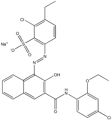  2-Chloro-3-ethyl-6-[[3-[[(4-chloro-2-ethoxyphenyl)amino]carbonyl]-2-hydroxy-1-naphtyl]azo]benzenesulfonic acid sodium salt