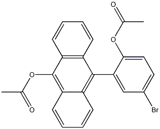 9-Acetyloxy-10-(2-acetyloxy-5-bromophenyl)anthracene,,结构式