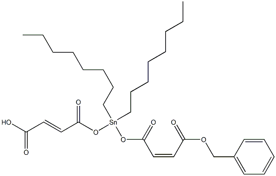 3,3'-[Dioctylstannanediylbis(oxycarbonyl)]bis[(Z)-acrylic acid benzyl] ester Structure