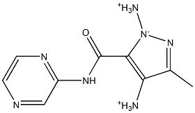 3-Methyl-4-diazonio-5-[[2-pyrazinylamino]carbonyl]-1H-pyrazol-1-ide