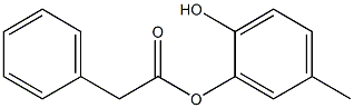 フェニル酢酸2-ヒドロキシ-5-メチルフェニル 化学構造式