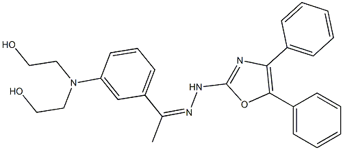 3'-[Bis(2-hydroxyethyl)amino]acetophenone (4,5-diphenyloxazol-2-yl)hydrazone Structure