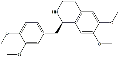 (1R)-1,2,3,4-Tetrahydro-1-(3,4-dimethoxybenzyl)-6,7-dimethoxyisoquinoline Struktur