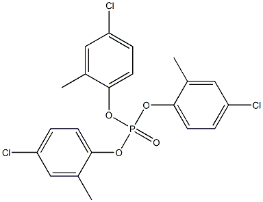 Phosphoric acid tris(4-chloro-2-methylphenyl) ester,,结构式