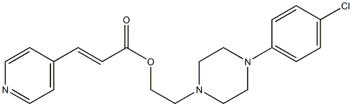 4-Pyridineacrylic acid 2-[4-(p-chlorophenyl)-1-piperazinyl]ethyl ester Structure