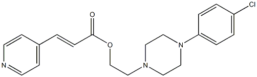 4-Pyridineacrylic acid 2-[4-(p-chlorophenyl)-1-piperazinyl]ethyl ester|