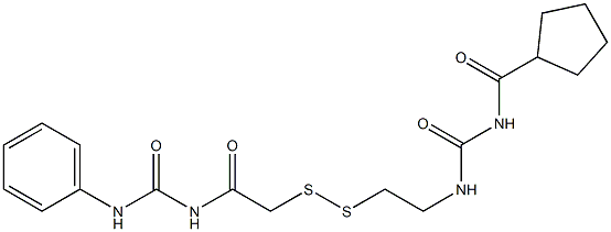 1-(Cyclopentylcarbonyl)-3-[2-[[(3-phenylureido)carbonylmethyl]dithio]ethyl]urea