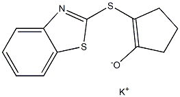 Potassium 2-(benzothiazol-2-ylthio)-1-cyclopentene-1-olate