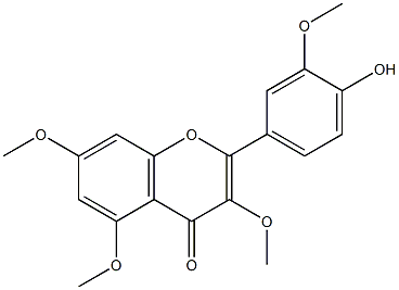 3,3',5,7-Tetramethoxy-4'-hydroxyflavone 结构式