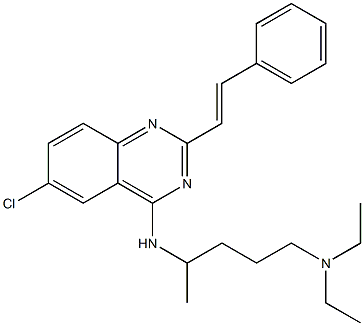 6-Chloro-4-(4-diethylamino-1-methylbutylamino)-2-[(E)-2-phenylethenyl]quinazoline