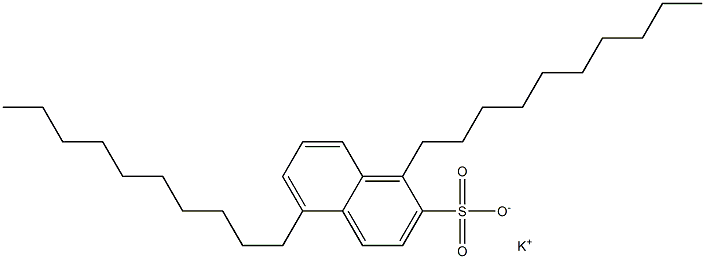 1,5-Didecyl-2-naphthalenesulfonic acid potassium salt Structure