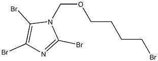 2-Bromo-4,5-dibromo-1-(4-bromobutoxymethyl)-1H-imidazole Struktur