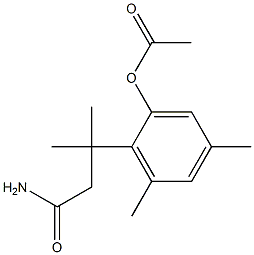 3-(2-Acetoxy-4,6-dimethylphenyl)-3-methylbutanamide Struktur