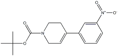 1-(tert-ブチルオキシカルボニル)-4-(3-ニトロフェニル)-1,2,3,6-テトラヒドロピリジン 化学構造式