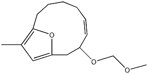 (4E)-3-Methoxymethoxy-11-methyl-13-oxabicyclo[8.2.1]trideca-1(12),4,10-triene,,结构式