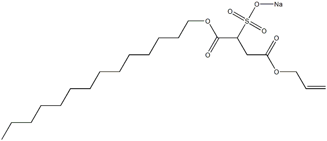 2-(Sodiosulfo)succinic acid 1-tetradecyl 4-(2-propenyl) ester 结构式