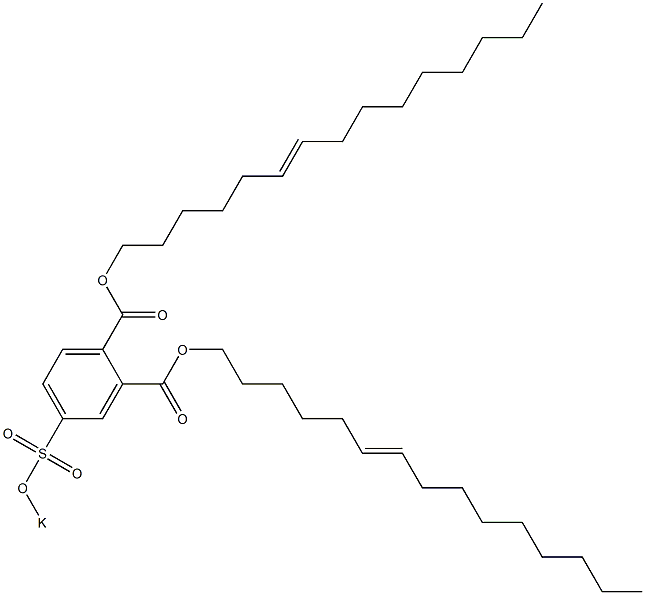 4-(Potassiosulfo)phthalic acid di(6-pentadecenyl) ester Structure