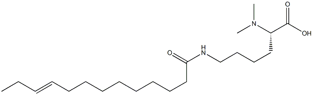 N6-(10-Tridecenoyl)-N2,N2-dimethyllysine Structure