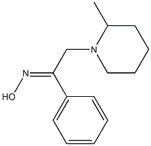 1-Phenyl-2-(2-methylpiperidino)ethanone (E)-oxime Struktur