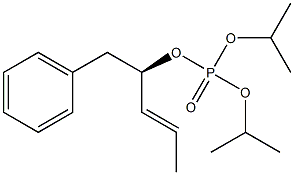 りん酸ジイソプロピル[(1R,2E)-1-ベンジル-2-ブテニル] 化学構造式