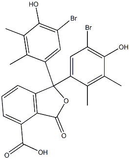 1,1-Bis(5-bromo-4-hydroxy-2,3-dimethylphenyl)-1,3-dihydro-3-oxoisobenzofuran-4-carboxylic acid Structure