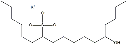 13-Hydroxyheptadecane-7-sulfonic acid potassium salt,,结构式
