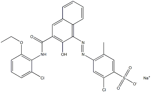 2-Chloro-5-methyl-4-[[3-[[(2-chloro-6-ethoxyphenyl)amino]carbonyl]-2-hydroxy-1-naphtyl]azo]benzenesulfonic acid sodium salt