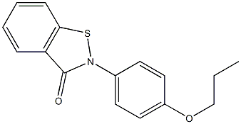 2-(4-プロポキシフェニル)-1,2-ベンゾイソチアゾール-3(2H)-オン 化学構造式