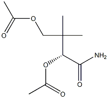 [R,(+)]-2,4-Bis(acetyloxy)-3,3-dimethylbutyramide Struktur