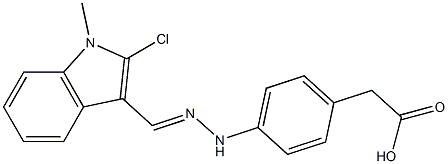 4-[2-[[2-Chloro-1-methyl-1H-indol-3-yl]methylene]hydrazino]benzeneacetic acid