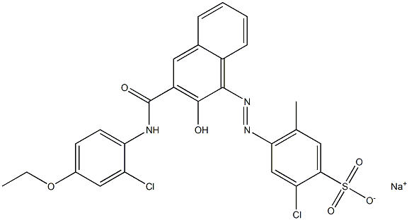 2-Chloro-5-methyl-4-[[3-[[(2-chloro-4-ethoxyphenyl)amino]carbonyl]-2-hydroxy-1-naphtyl]azo]benzenesulfonic acid sodium salt|