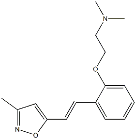 3-Methyl-5-[2-[2-(2-dimethylaminoethoxy)phenyl]ethenyl]isoxazole,,结构式