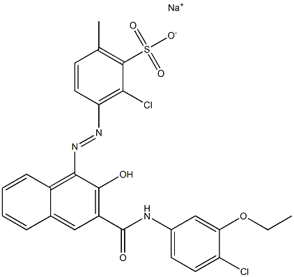  2-Chloro-6-methyl-3-[[3-[[(4-chloro-3-ethoxyphenyl)amino]carbonyl]-2-hydroxy-1-naphtyl]azo]benzenesulfonic acid sodium salt