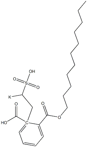 フタル酸1-ウンデシル2-(2-ポタシオスルホエチル) 化学構造式