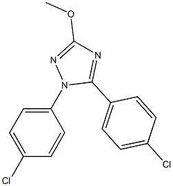 1,5-ビス(4-クロロフェニル)-3-メトキシ-1H-1,2,4-トリアゾール 化学構造式