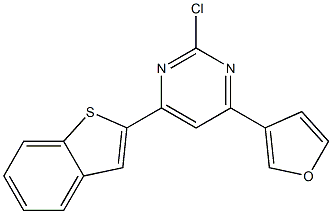  2-Chloro-4-(3-furanyl)-6-(benzo[b]thiophen-2-yl)pyrimidine