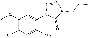 1-(2-Amino-4-chloro-5-methoxyphenyl)-4-propyl-1H-tetrazol-5(4H)-one 结构式