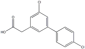 4',5-Dichloro-1,1'-biphenyl-3-acetic acid Structure