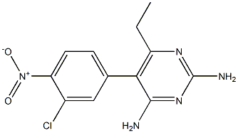 2,4-Diamino-6-ethyl-5-(3-chloro-4-nitrophenyl)pyrimidine Structure