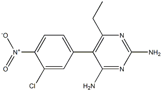 2,4-Diamino-6-ethyl-5-(3-chloro-4-nitrophenyl)pyrimidine 结构式