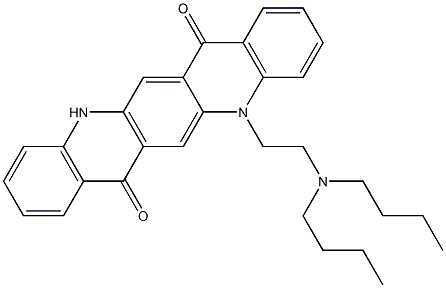 5-[2-(Dibutylamino)ethyl]-5,12-dihydroquino[2,3-b]acridine-7,14-dione Struktur